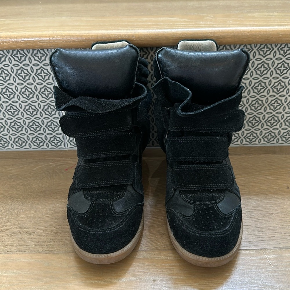 Isabel Marant Beckett Wedge Sneakers in Black size 37